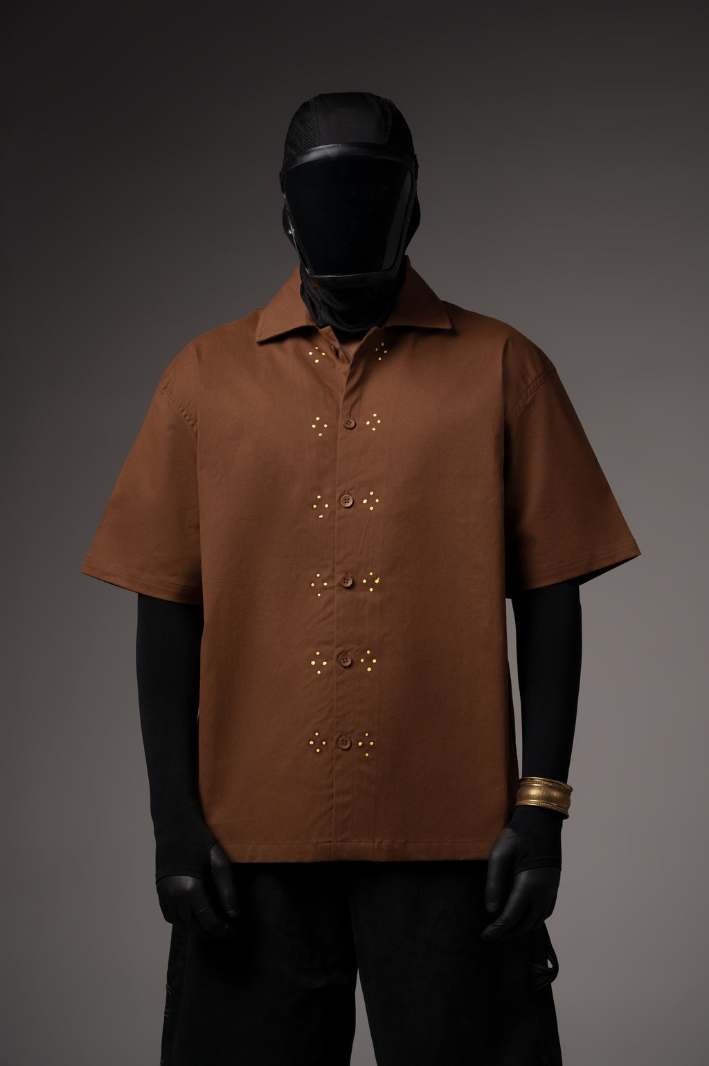 Brown Hand Paint Shirt
