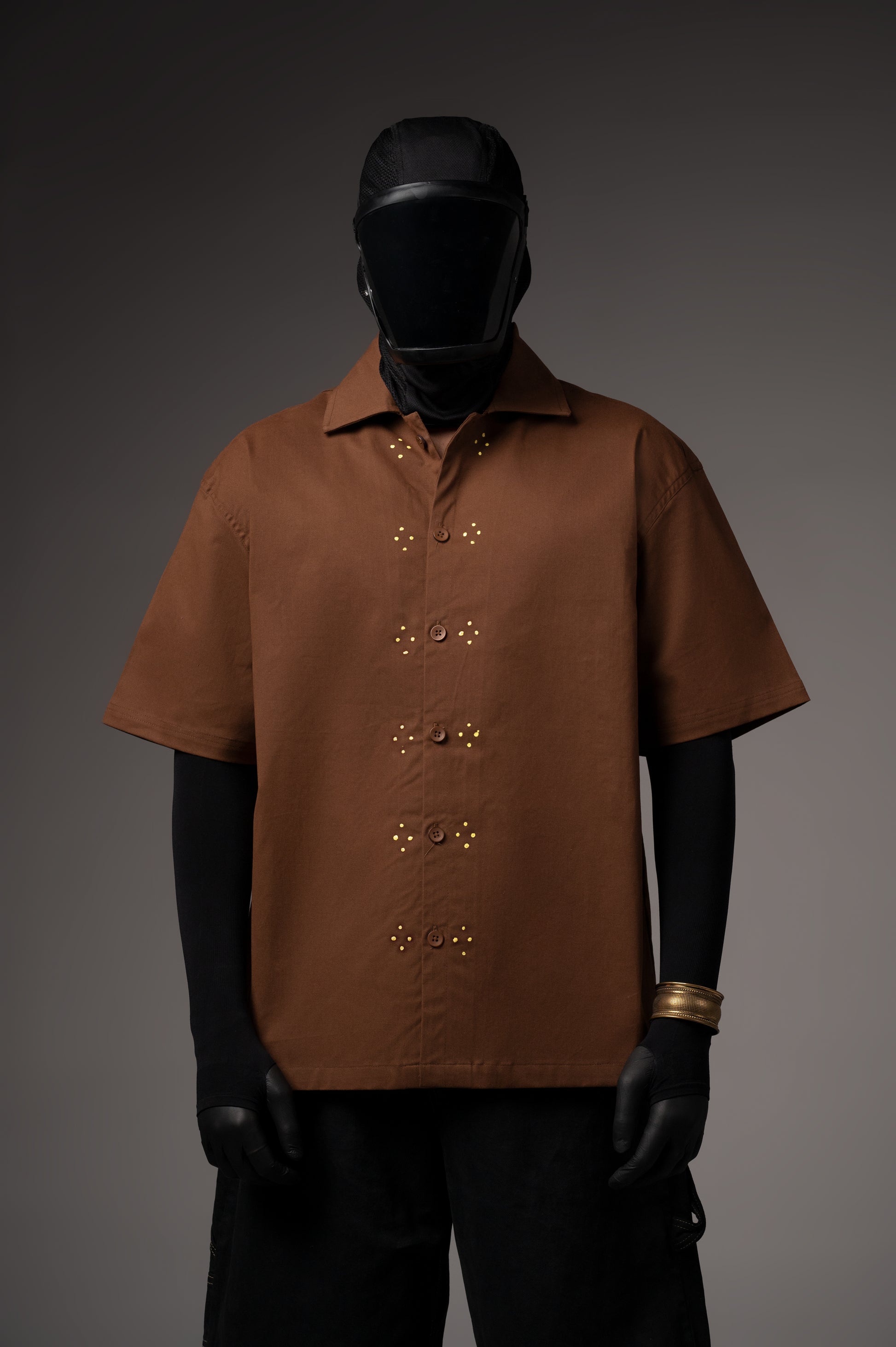 Brown Hand Paint Shirt