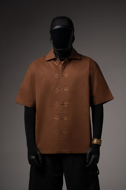 Brown Hand Paint Shirt