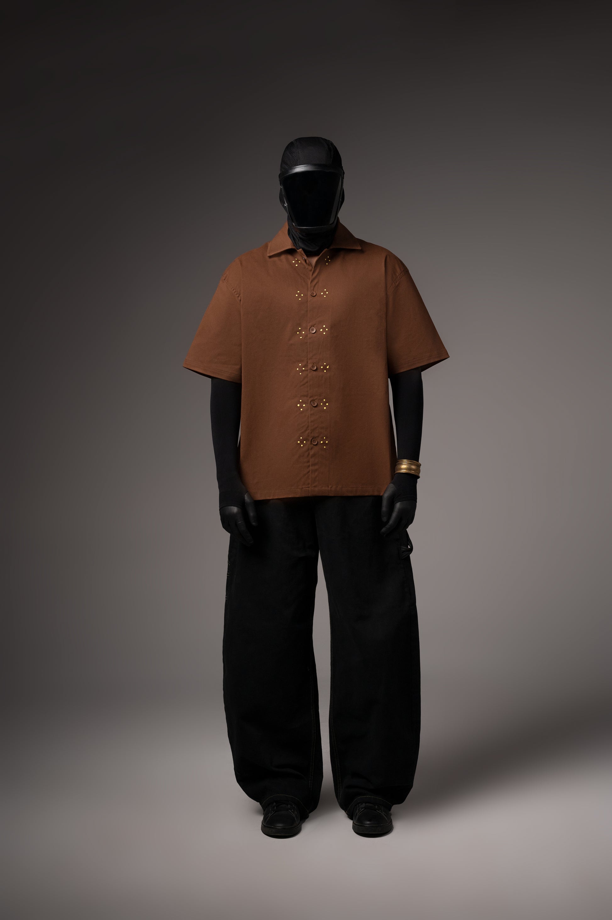 Brown Hand Paint Shirt
