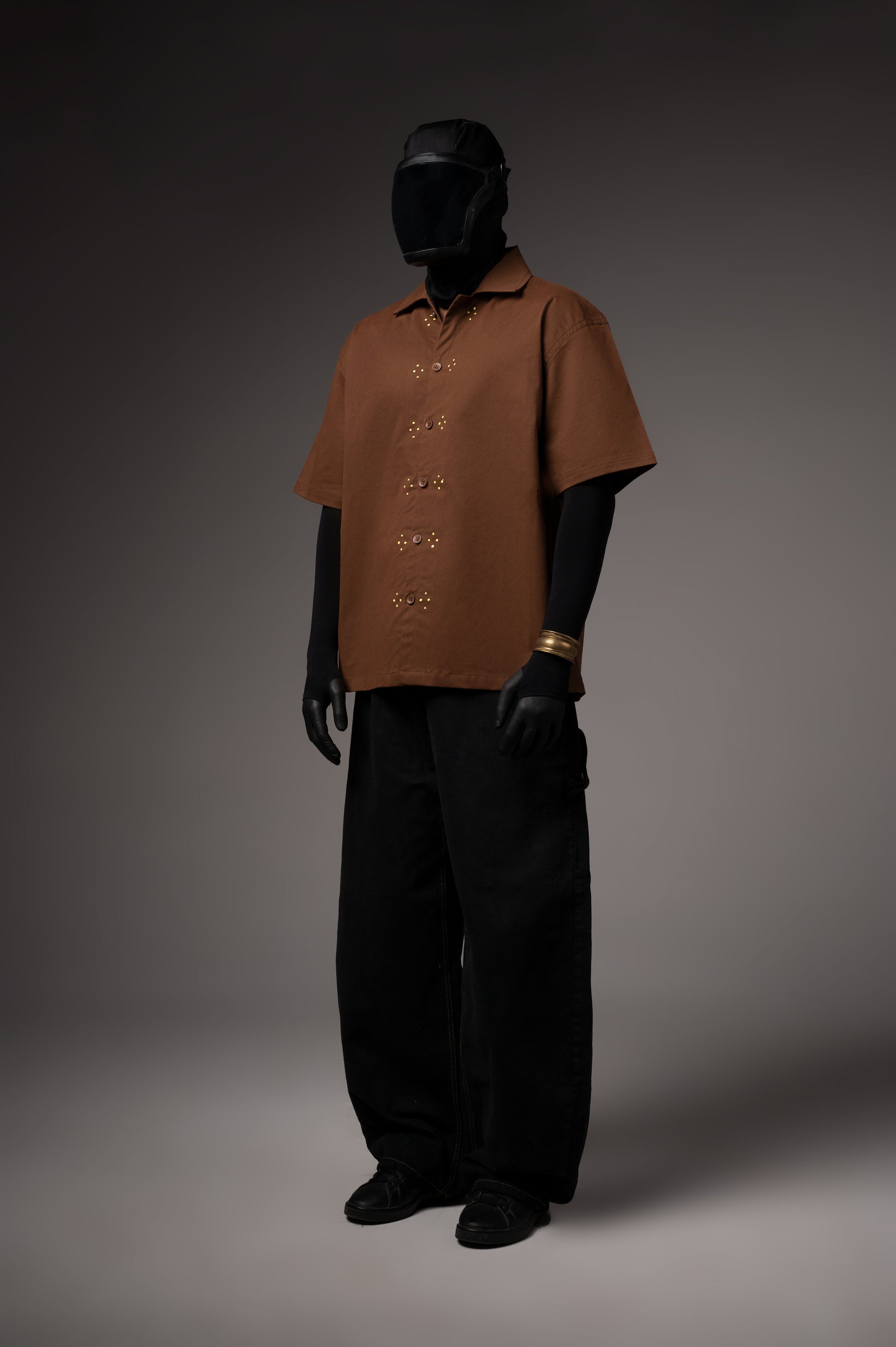 Brown Hand Paint Shirt