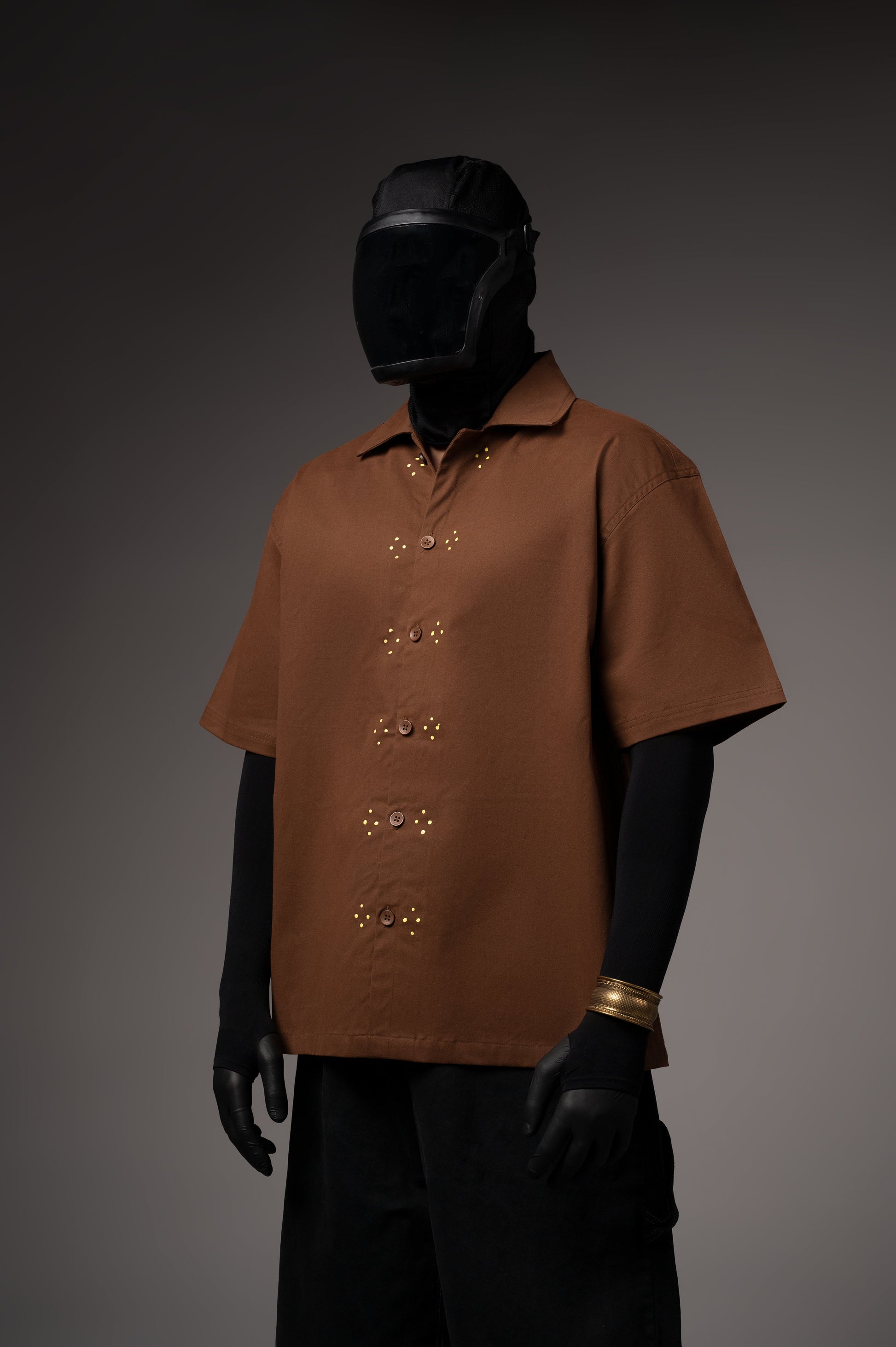 Brown Hand Paint Shirt