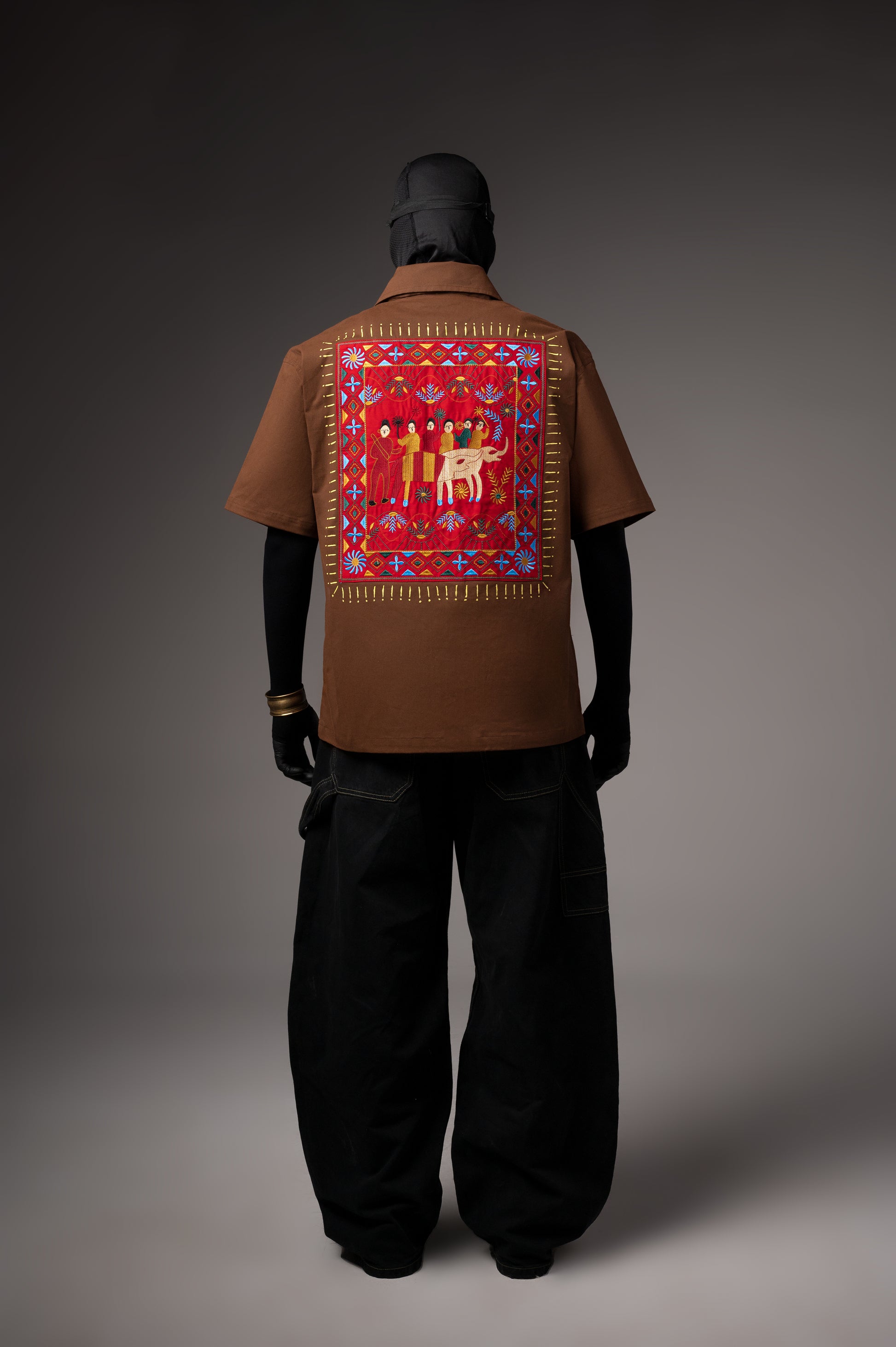 Brown Hand Paint Shirt
