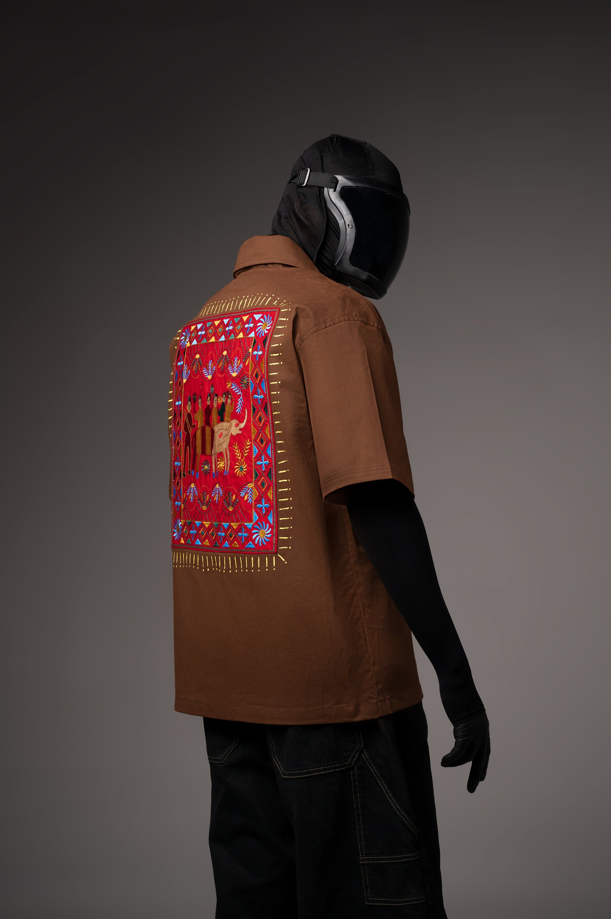 Brown Hand Paint Shirt