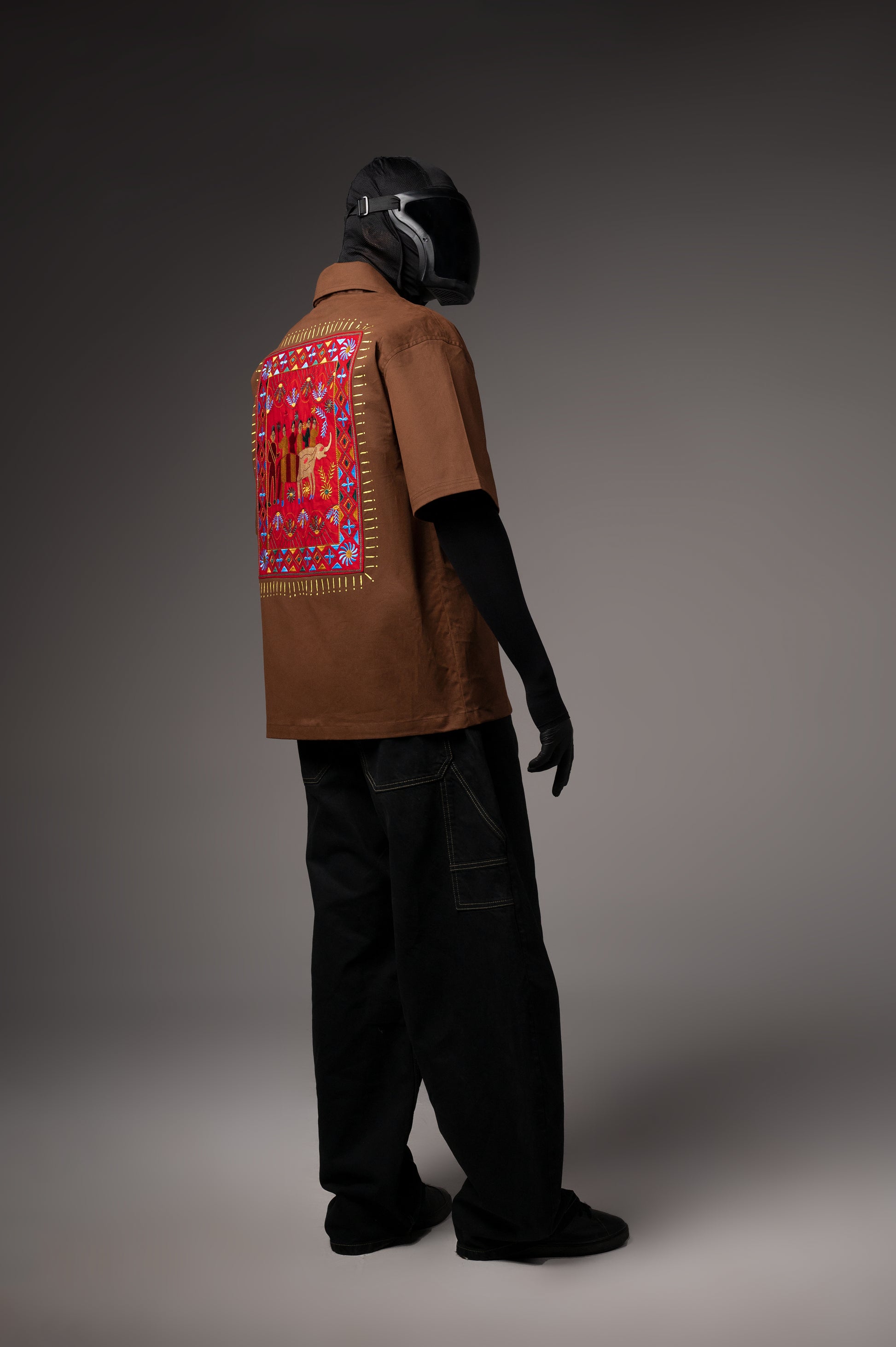 Brown Hand Paint Shirt